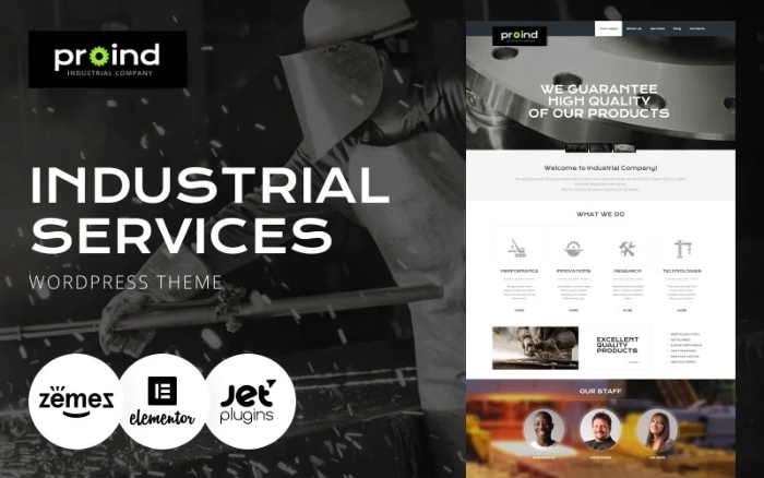 Proind – Industrial Services Multipurpose Modern WordPress Elementor Theme 1.2.6