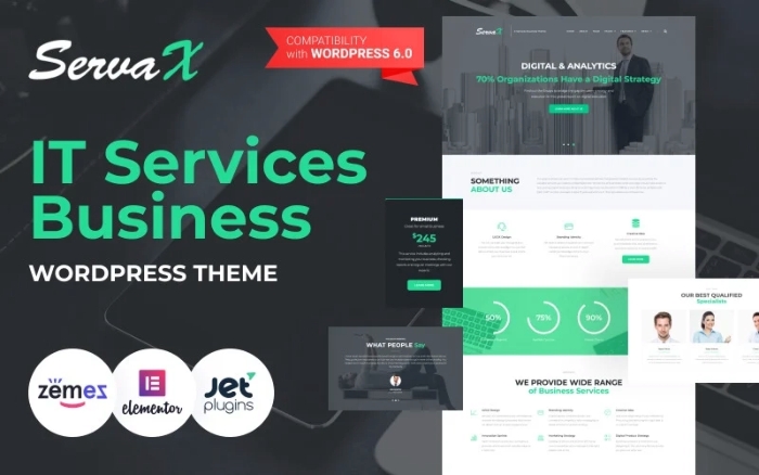ServaX – IT Services Business WordPress Theme 1.0.1