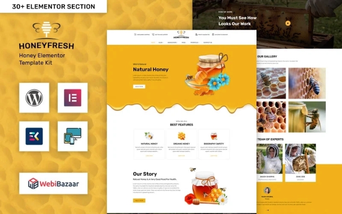 Honeyfresh – Honey Farm & Production Elementor WP Theme 1.0