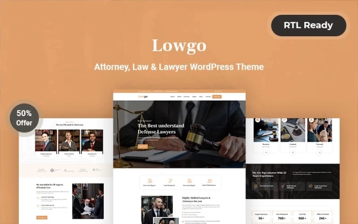 Lowgo Attorney Law & Lawyer WordPress Theme 1.0.2
