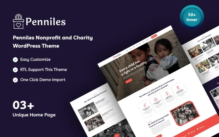 Penniles – Nonprofit and Charity WordPress Theme 1.0.0
