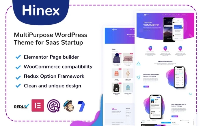 Hinex – MultiPurpose WordPress Theme for Saas Startup 2.0