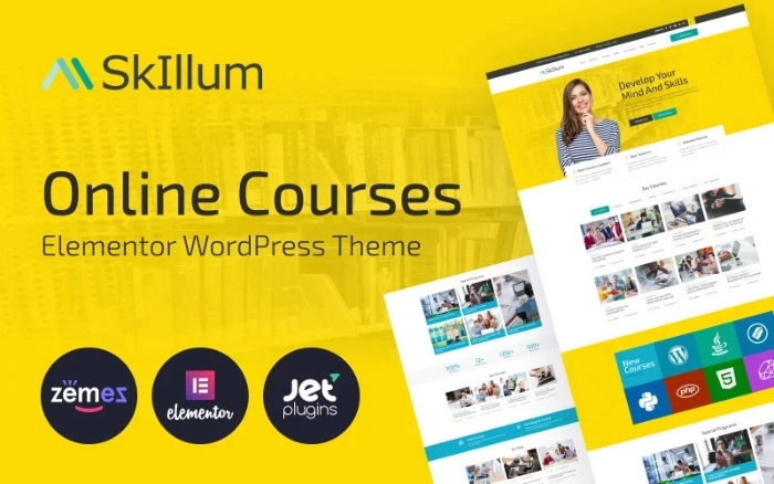 SkIllum – Online Courses WordPress Elementor Theme 1.0.1