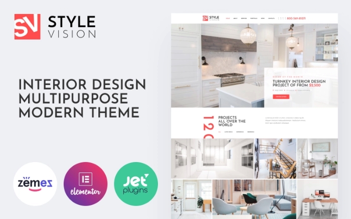 Style Vision – Interior Design Multipurpose Modern WordPress Elementor Theme 1.0.1