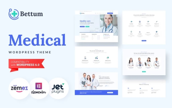 Bettum – Clean Medical WordPress Elementor Theme 1.0.0