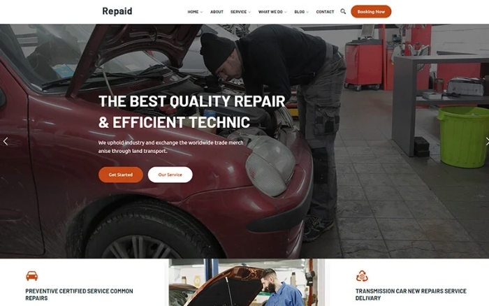 Repaid – Car Repair Service WordPress Theme 1.0.0
