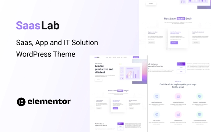 SaasLab – SaaS App and IT Solution One Page WP Theme 1.0.0