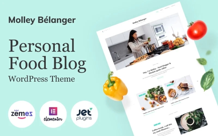 Molley Belanger – Food blog for storytelling WP Theme 1.2.6