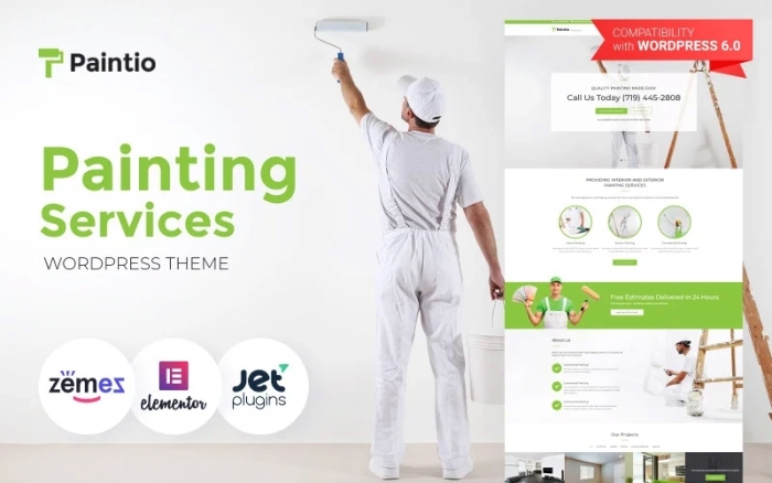 Paintio – Wallpapering & Painting Services WP Theme 2.0.1