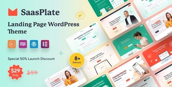 SaasPlate – Landing Page WordPress Theme 1.2.6