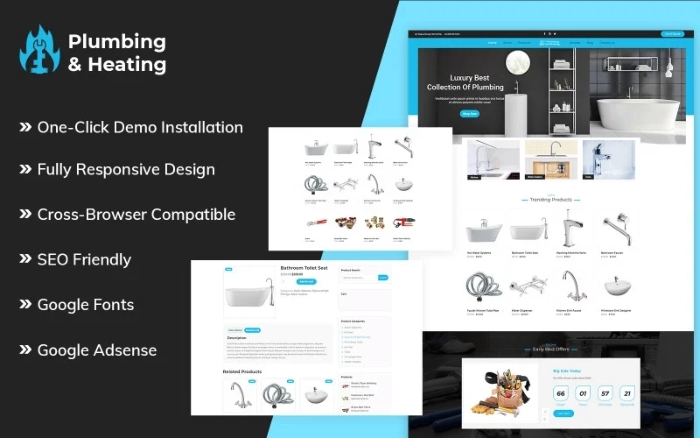 Plumbing And Heating Suppliers WordPress Theme 1.0.0