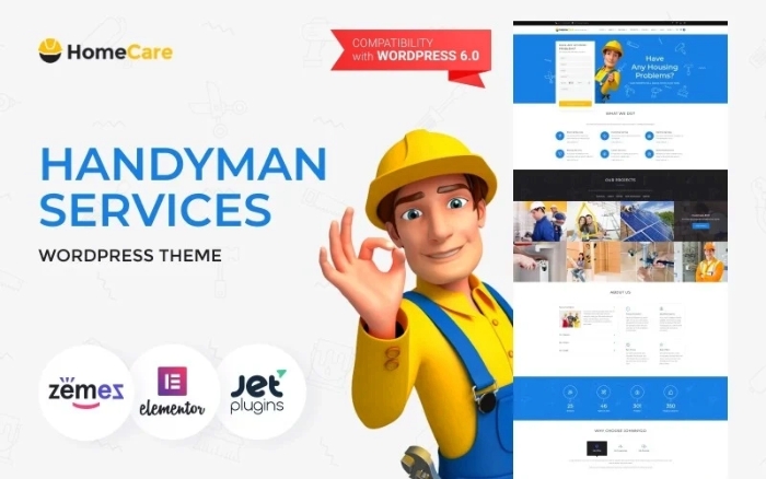 HomeCare - Handyman Services WordPress Theme 2.0.1