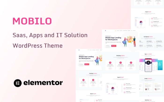 Mobilo – Saas Apps landing and IT Solution One Page WP Theme 1.0.0