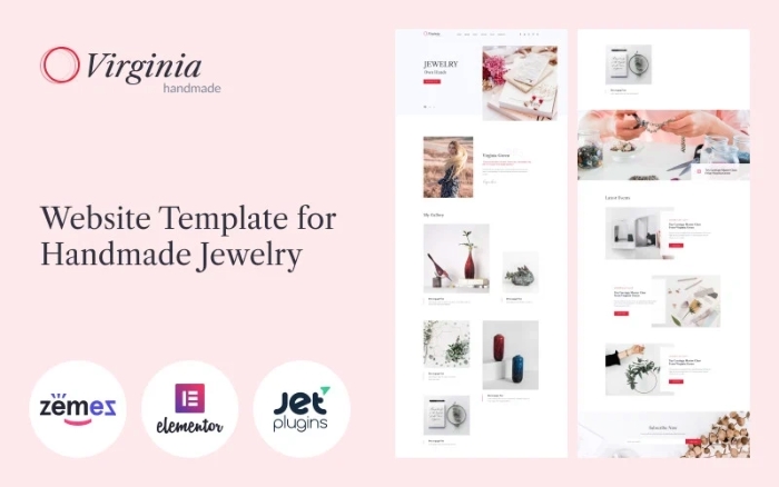 Virginia – Website Template for Handmade Jewelry with Elementor 1.1.0