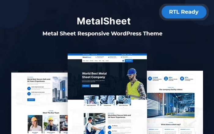 Metalsheet – Metal Sheet Responsive WP Theme 1.0.0