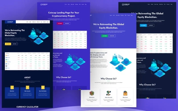 Coincap – Cryptocurrency ICO Landing Page WP Theme 1.2