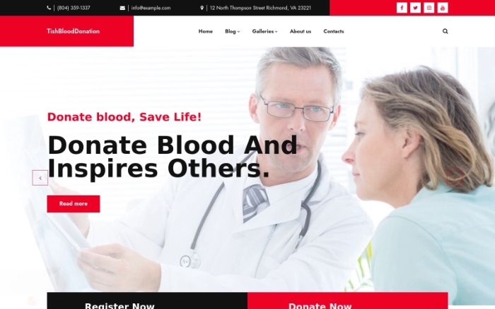 TishBloodDonation – Blood Donation WordPress Theme 1.0.0
