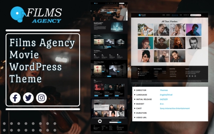 Films Agency Movie WordPress Theme 1.00