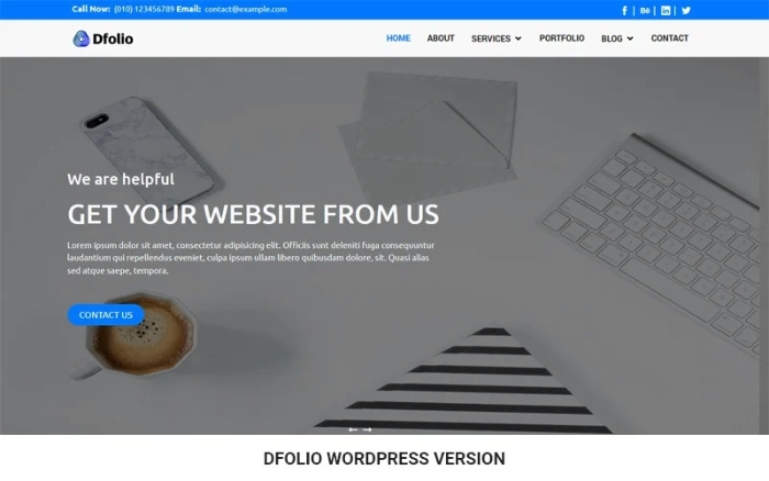 Dfolio – Multipurpose Responsive WordPress Theme 1.3.0