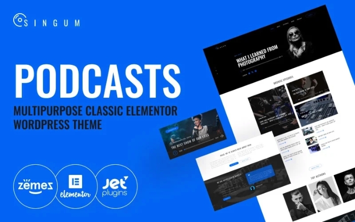 Singum – Podcaster Multipurpose Classic WP Theme 1.0.1