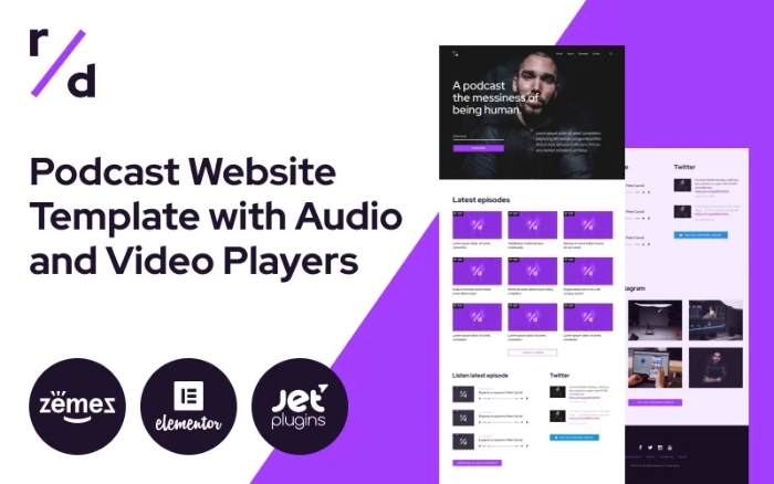 Richard Dream - Podcast Website Template with Audio and Video Players 1.1.0