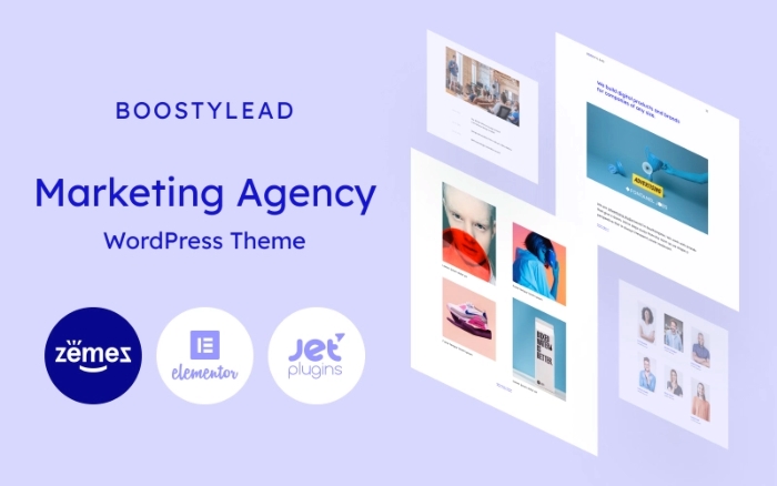 Boostylead – Marketing Agency Website Template with a Neat Design