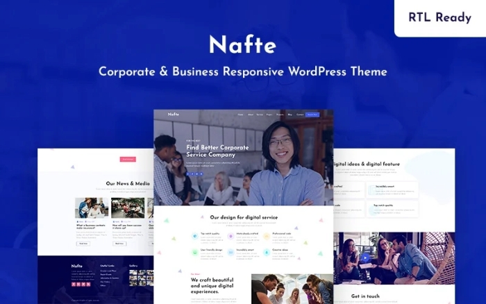 Nafte – Corporate Business WordPress Theme 1.0.0