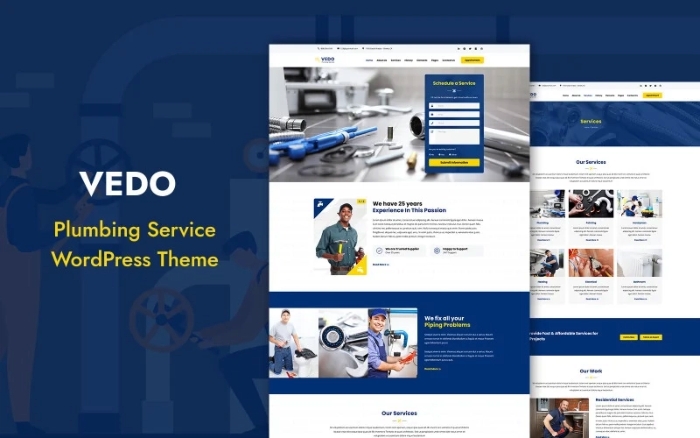 Vedo – Plumbing WordPress Theme 1.0