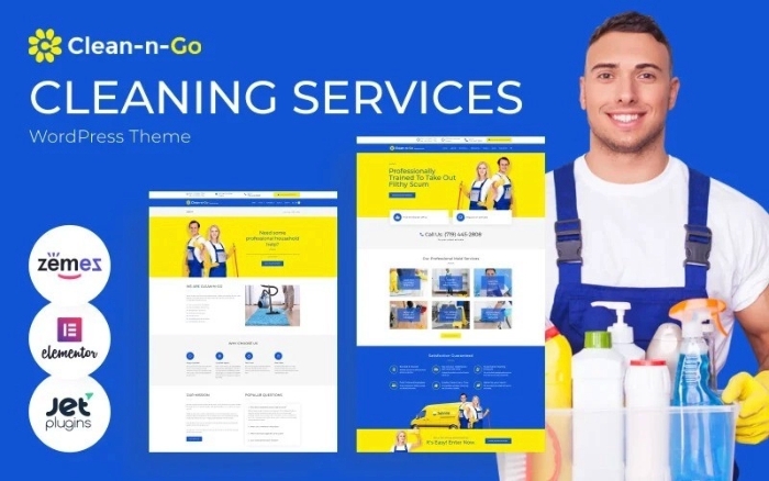 Clean-n-Go - WordPress Theme for Cleaning Services 2.0.1