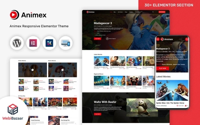 Animex - Special Effects Design Services Elementor WP Theme 1.0
