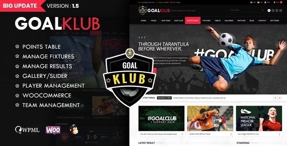 Goal Club – Sports & Events WordPress Theme 1.5