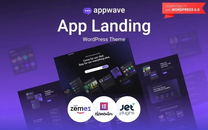Appwave – Innovative and Stylish App Landing Page WP Theme 1.0.0