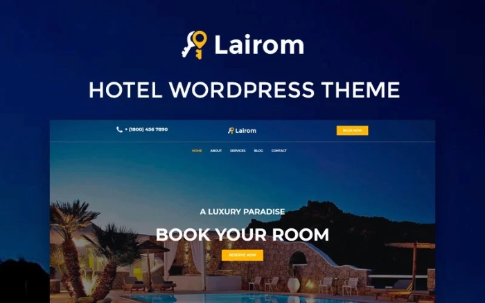 Lairom – Hotel Multipurpose Modern WordPress Elementor 1.0.0