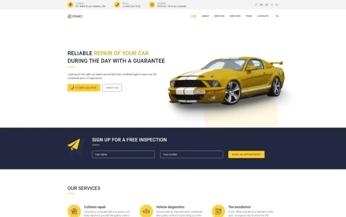 Fraks – Car Repair Multipurpose Classic WordPress Elementor 1.0.0