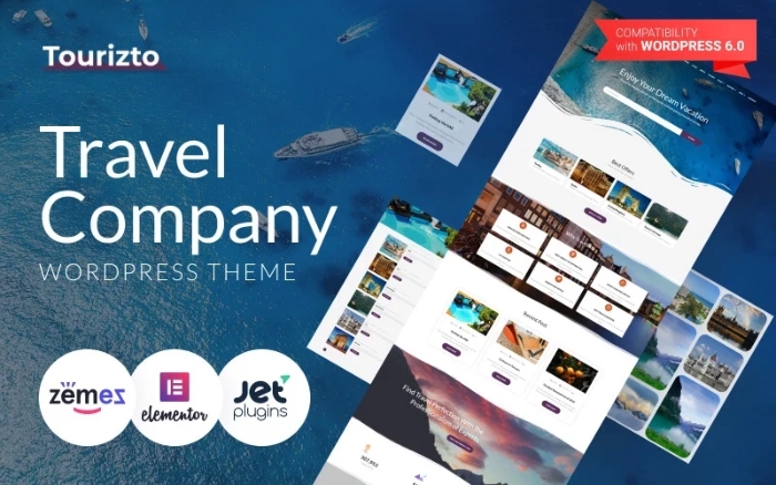 Tourizto – Travel Company WordPress Elementor Theme 1.0.1