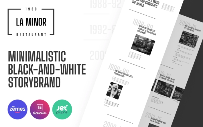 La Minor – Minimalistic Black-and-white Storybrand 1.0.0