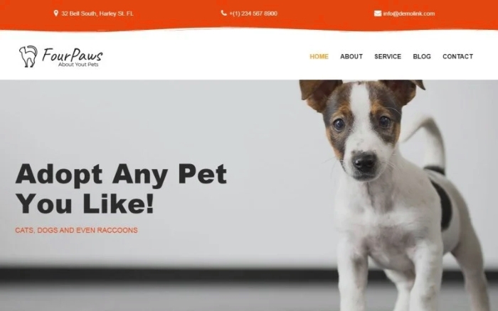 Four Paws - Pet Services Multipurpose Classic WP Elementor 1.0.0