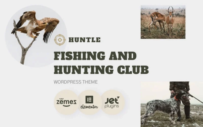 Huntle – Fishing and Hunting Club WordPress Theme 1.0.1