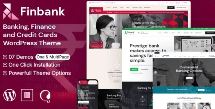 Finbank – Banking and Finance WordPress Theme 1.0