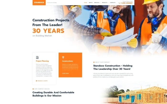 Standocs - Construction Company WordPress Elementor Theme 1.0.0