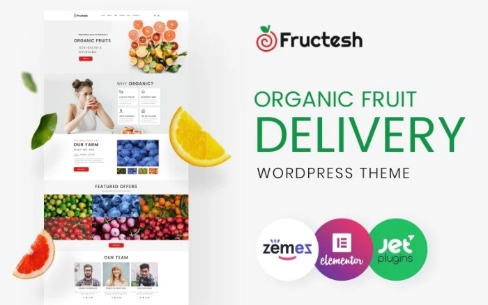 Fructesh – Organic Fruits Delivery Multipurpose Modern WP Elementor 1.0.1
