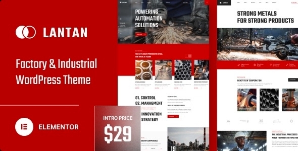 Lantan – Factory & Industrial WordPress Theme 1.0.3