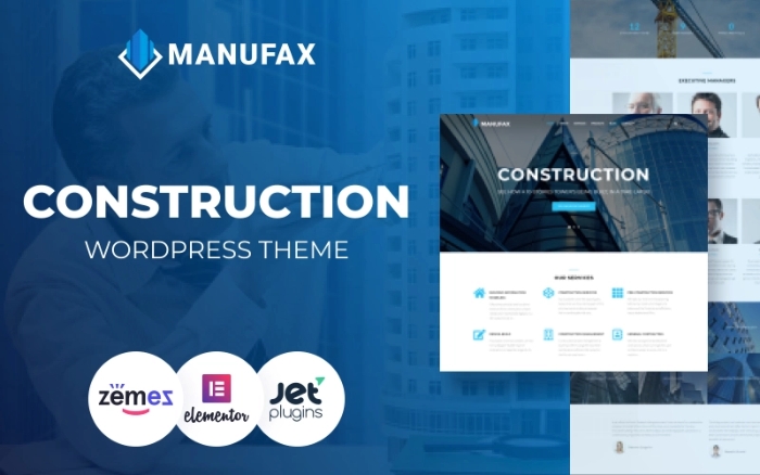 Manufax – Construction Multipurpose Creative WP Elementor 1.0.0