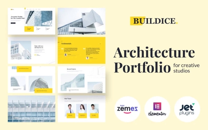 Buildice – Architecture portfolio for creative studios WP Theme 1.0.0