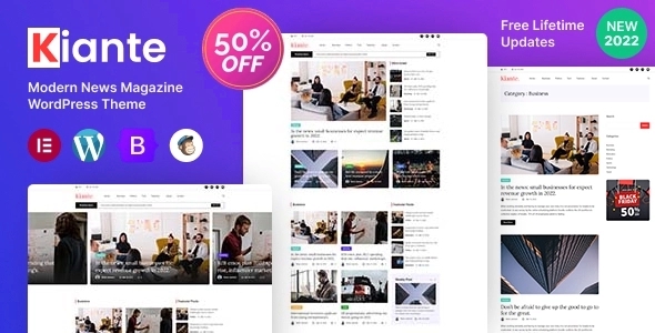 Kiante – Newspaper Magazine Blog Modern WP Theme 1.0.1