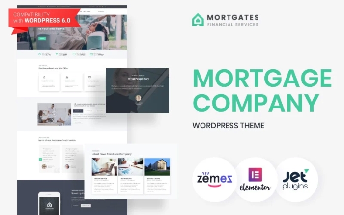 Mortgates – Financial Services WordPress Theme 1.0.1