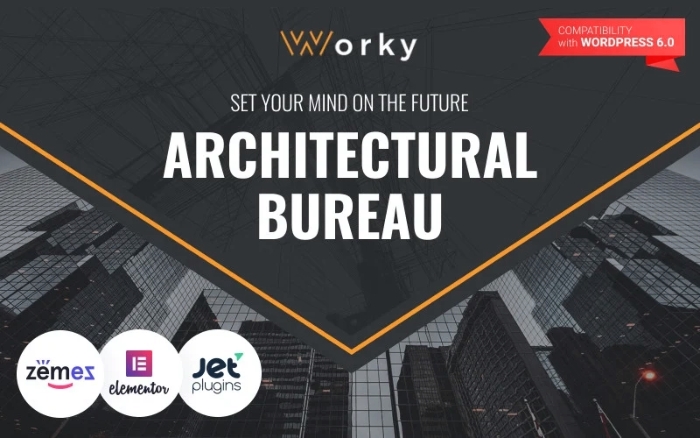 Worky β Architectural Bureau Multipurpose Modern WP Elementor 2.1.4