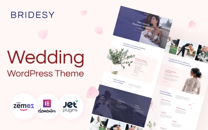 Bridesy – Tender And Neat Wedding WordPress Theme 1.0.0