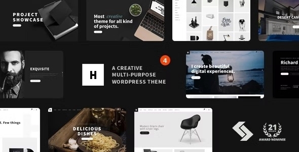 Heli – Minimal Creative Black and White WordPress Theme 6.1.3