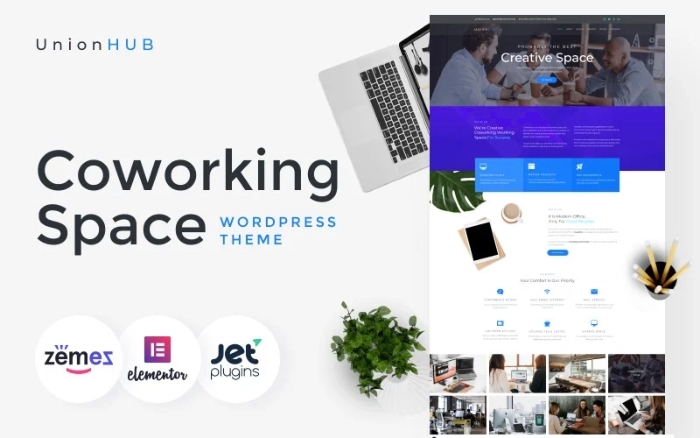 UnionHUB - Coworking Space WP Elementor Theme 1.0.1